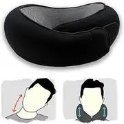 [CDFUMY] Flyhugz Travel Pillow, Flyhugz Neck Pillow, Wander Plus Travel Pillow, Flyhugs Neck Travel Pillow, Memory Foam Travel Pillow (Black)