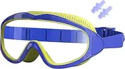 Swim Goggles | Diving Glasses with Ear Plugs | Anti-Fog Leakproof Swimming Glasses, Wide View Eyewear For Water Sports