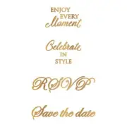 Couture Creations Gentlemans Emporium Hotfoil Stamp Small Sentiments Collection