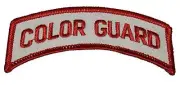 US ARMY COLOR GUARD ROCKER TAB PATCH RED WHITE