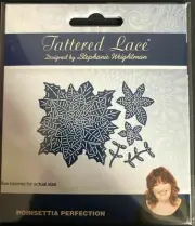 TATTERED LACE Cutting Die - POINSETTIAN PERFECTION - CARD MAKING 495834