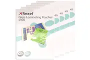 5 Pack Rexel Laminating Pouch 75 Micron A3 Clear Pack 100 Pouches