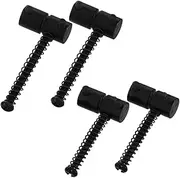 Totority Guitar Nut and Tailpiece Set for Bass 4pcs Metal Bridge Saddle Parts Stylish Appearance