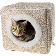 Cat Pet Bed Cave - Indoor Covered House for Cats Kittens Small Pets Removable Pad