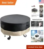 Superior 60 Inch Round Fire Pit Table Cover: Weatherproof, Heavy-Duty Protection