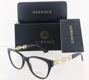 Versace Reading Glasses Mod. 3292 GB1 52-18 Black & Gold CatEye Frames Readers