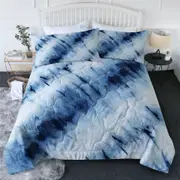 Rainbow Blue Tie Dye Quilt Cover Bedding Set