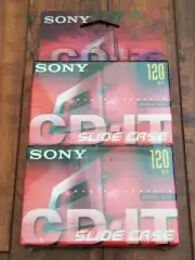 Sony CD-IT Slide Case 120 Normal Bias Cassette Tapes - 2 Pack - Made In Japan