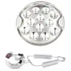1 Stainless Steel Snail Mushroom Escargot Plate with 12 Compartments GrM5