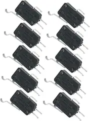 Baluue 10 Pcs Lever Electric Hinge Lever momentary Push Button t nut 12v tact spdt Microwave Computer