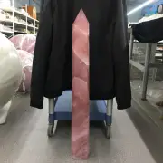 18.59LB Natural Rose Quartz Crystal Obelisk Crystal Tower Wand Point Reiki Heal
