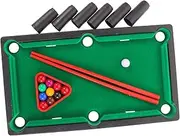Milisten 1Set Mini Pool Table Tabletop Billiard Game for Family Portable Desktop Snooker with Balls Cues and Tripod for Home Office Playroom Fun