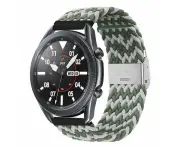 Garmin QuickFit 20mm Nylon Braided Loop Watch Straps - 17 - Green and White Zig