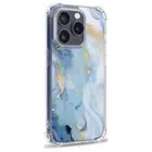 For iPhone 15 Pro Max 14 Plus 13 Mini 12 11 XS Marble Patterned Clear Case Cover