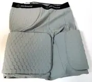 New McDavid Compression Hex Pad Gray Padded Shorts 3XL Football Basketball