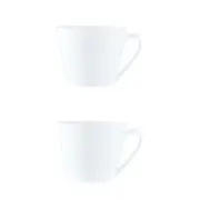 2x Maxwell & Williams Cashmere 450ml Short Coffee Mug Cup Fine Bone China White