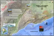Hawaii Volcanoes National Park Laminated Wall Map