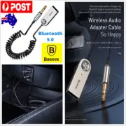 Baseus Car Wireless Bluetooth 5.0 Receiver Dongle AUX 3.5mm Music Adapter Cable