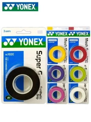 YONEX 3 grips/pack, anti-slip cloth, professional tennis/badminton racket grip.