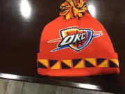 MENS OKLAHOMA CITY THUNDER 2 FACE Mitchell & Ness BEANIE HAT NWT