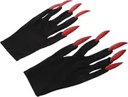 [Yardwe] Unique Halloween Ghost Gloves 2 Pairs Party Gloves Dress up Props for Halloween