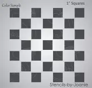 Stencil 1" Square Blocks Check Shapes Craft Pattern Template DIY Game Board Sign
