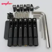 Guyker Single Fixed Brass Fan Bridges for 6 String Electric Guitar Bridge Headle