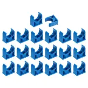 20Pcs PVC Water Pipe Clamps Clips, U-Shaped Holder Buckles for 20mm OD, Blue