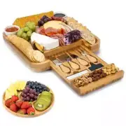 SMIRLY Bamboo Cheeseboard - Charcuterie Platter & Serving Tray - New Never Used