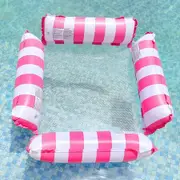 Inflatable Pool Float Chair Lounge for Adults and Kids Floating,Stripe Pattern Float Hammock for Pool Party Summer Water Fun 120 x 120 cm Pink