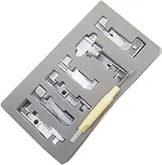 [YICBOR] 6pcs Overlock Serger Presser Foot Set for Singer 14CG754 14SH654 14SH754 14hd854 juki 644D,04D with Gift Brush Ripper