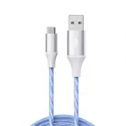 Laser 1m USB to Type-C LED Pulsating Illumination iPhone Charge Cable Blue