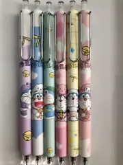 Doraemon Gel Pen Set of 6 Black Ink 0.5mm