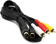 jujinglobal 6FT S-Video AV Cable Gold Plating Plug Audio Video SAV RCA Cord for Sega Genesis Saturn SS (10pins Plug)