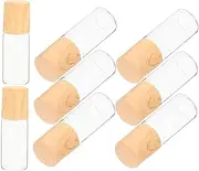 Gogogmee 10Pcs Refillable Glass Roller Bottles for Essential Oils and Perfume Bottles with Grain Caps Portable Travel Containers for Aromatherapy and Daily Use