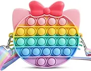 7iper Pop Bag Pop Purse,Pop Shoulder Bag Fidget Toys for Kids Crossbody Purse Pop Fidget Bag for Girls (Kitty Cat)