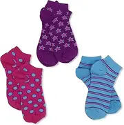 [Jefferies Socks] Little Girls' Dot/Stripe/Star Triple Treat Socks (Pack of 3)