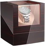 Single Watch Winder For Automatic Watches With Quiet Motor,Dust-Proof Wooden Storage Box And Display Case,Acrylic Window Display Case For Men Women LWX