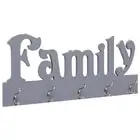 Wall Mounted Coat Rack FAMILY Grey 74x29.5 cm Entryway Organizer Storage H 84246