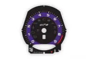 Porsche 718 981 GT4 Gauge Face Tachometer Rev Counter Black with 992 Purple Ring