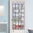 Large Over The Door Hanging 24 Pocket Mesh Storage Clear Shoe Organizer KY▏