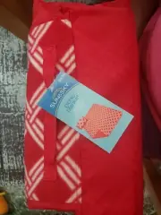 Red Picnic/ Stadium Blanket 50'' x 60'' - Water Resistant Underlining and handle