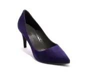 Gibellieri 3367w Navy Blue Suede Pointy Pumps 36.5 / US 6.5