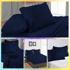 Graceful Bed Sheets Collection 1000TC Egyptian Cotton AU Sizes Navy Blue Stripes
