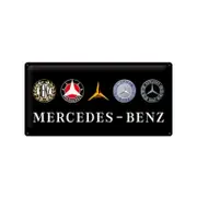 Nostalgic-Art Long Sign Mercedes-Benz Logo Evolution