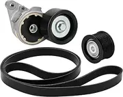90K-39185 Serpentine Belt Drive Tensioner Pulley Component Kit for 2007-2018 Lexus GX460 LX570 Toyota Sequoia Tundra Land Cruiser Replace# 39185 36370 8PK2415 （Set of 3）