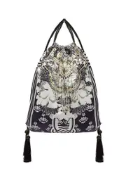 DRAWSTRING EMBELISHED POUCH WILD MOONCHILD