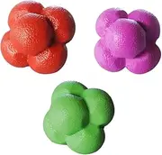 TOYANDONA 3pcs Hexagonal Fitness Ball Durable Reaction Balls for Agility Training Reflexes Coordination Multi Sport Exercise Tool Random Color