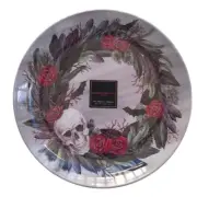 NEW Christian Siriano Skull & Roses Halloween Melamine Serving Platter 15" NWT