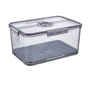 Grey 15CM Airtight Bread Box for Kitchen Counter Bread Keeper with Lid Storage Container for Homemade Bread Toast Cookies Fruits Vegetables